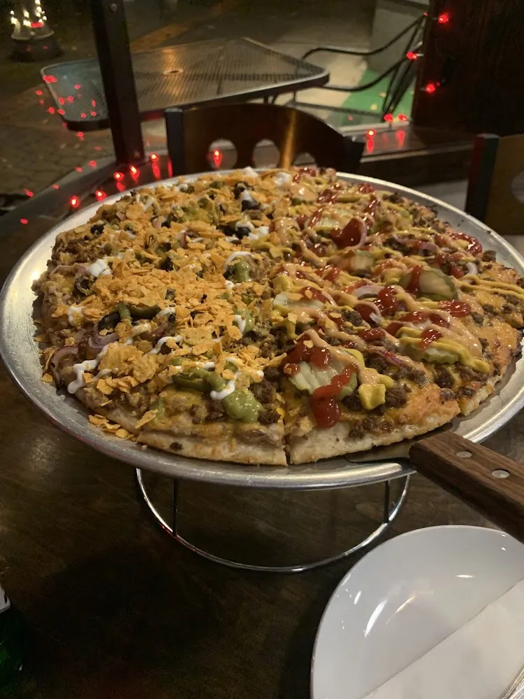 Half Cheeseburger Half Taco Pizza